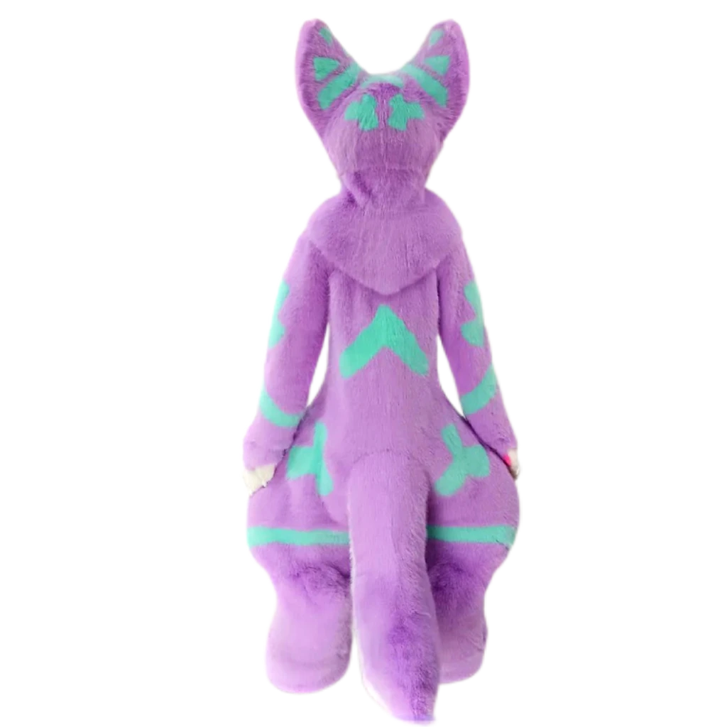 Kemono Fox Full Fursuit – Lavender Purple, Mint Green & White