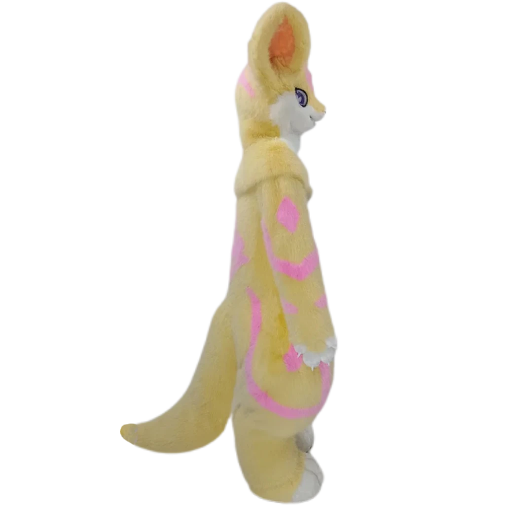 Kemono Fox Full Fursuit – Cream, White, Pink & Yellow