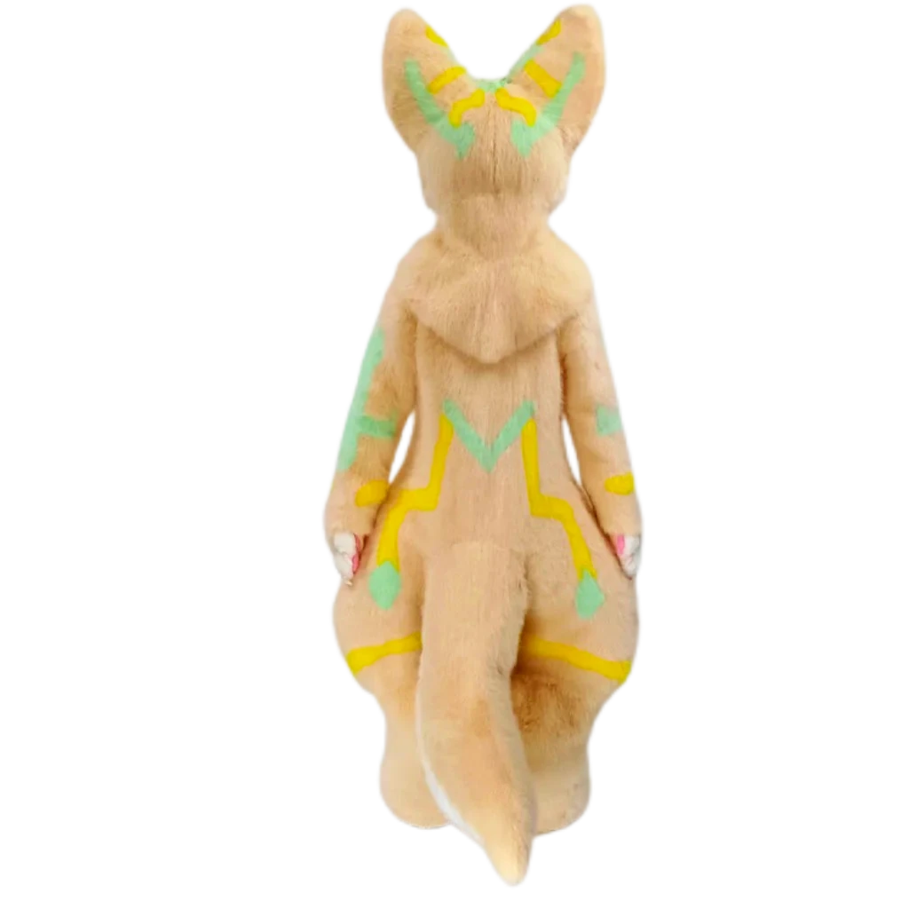 Kemono Fox Full Fursuit – Cream, White, Yellow & Mint Green