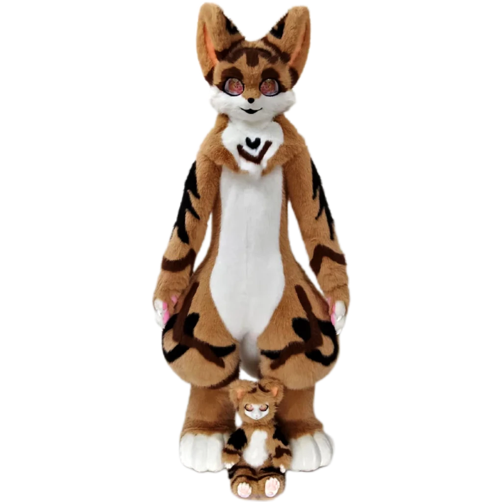 Kemono Fox Full Fursuit – Tan, Cream, Dark Brown & Black