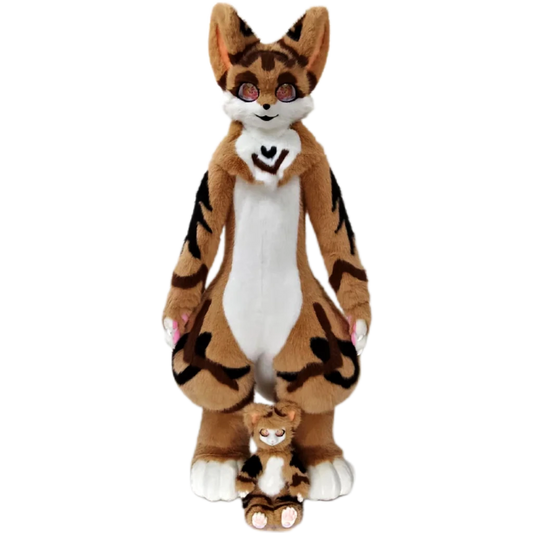 Kemono Fox Full Fursuit – Tan, Cream, Dark Brown & Black
