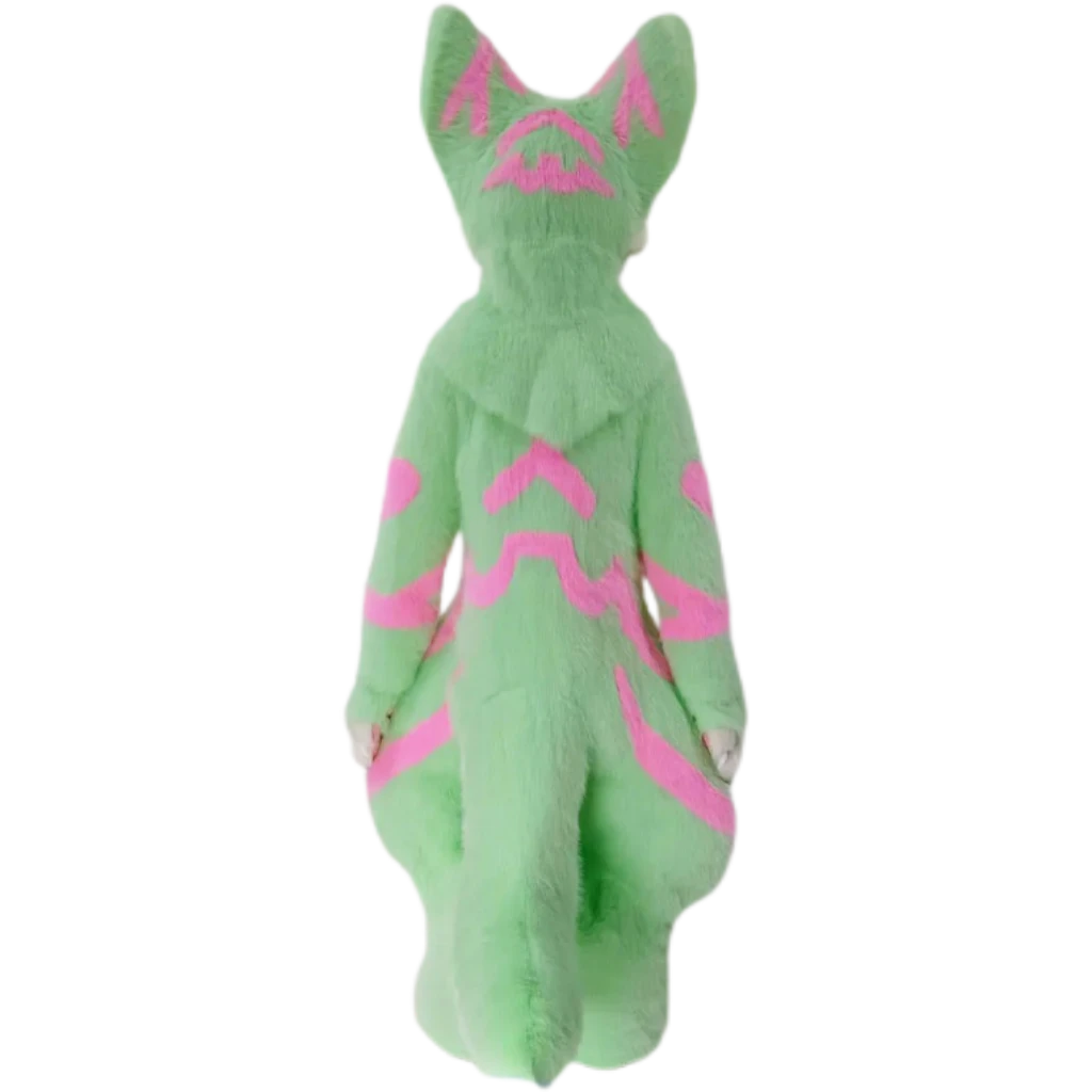 Kemono Fox Full Fursuit – Mint Green, White & Soft Pink